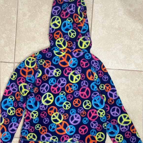 The children’s place Kids Girls Purple peace Pullover Sweater Hoodie size 7-8 - Picture 6 of 6